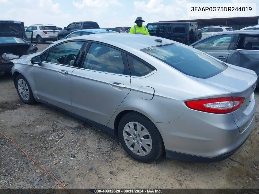 2013 Ford Fusion VIN: 3FA6P0G75DR244019 Lot: 40332620