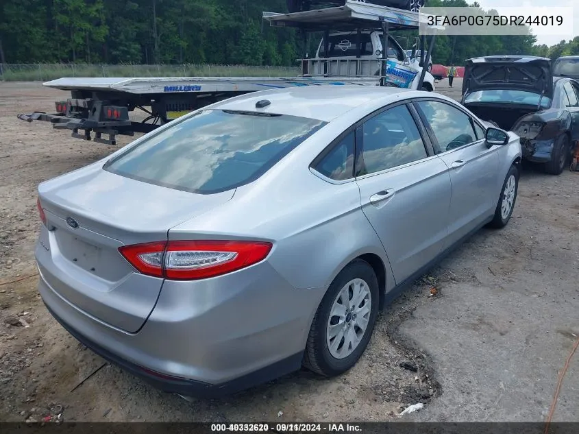 2013 Ford Fusion VIN: 3FA6P0G75DR244019 Lot: 40332620