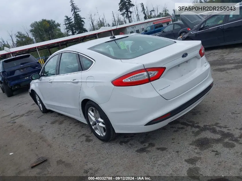 2013 Ford Fusion Se VIN: 3FA6P0HR2DR255043 Lot: 40332788