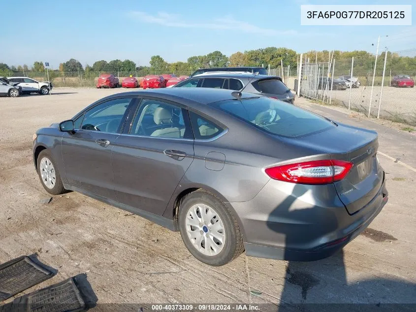 2013 Ford Fusion S VIN: 3FA6P0G77DR205125 Lot: 40373309