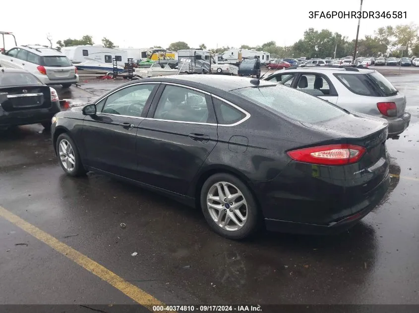 3FA6P0HR3DR346581 2013 Ford Fusion Se