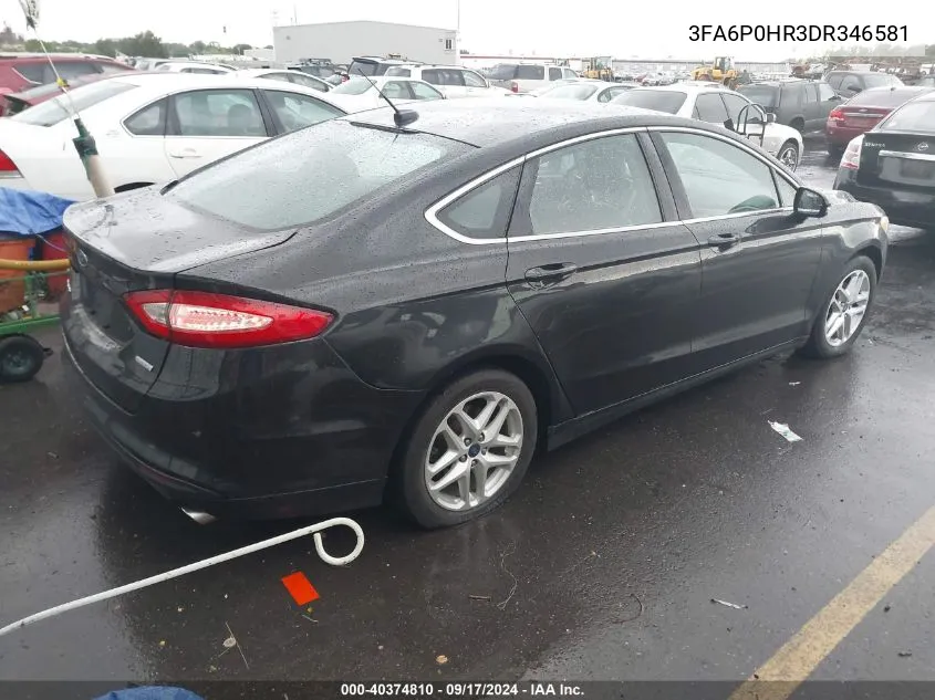 3FA6P0HR3DR346581 2013 Ford Fusion Se