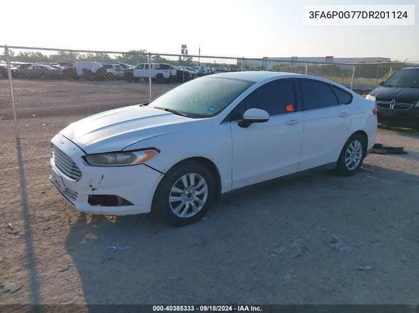 2013 Ford Fusion S VIN: 3FA6P0G77DR201124 Lot: 40385333