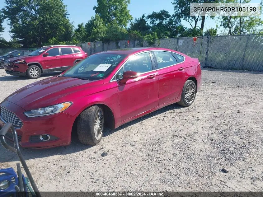 2013 Ford Fusion Se VIN: 3FA6P0HR5DR105198 Lot: 40468387