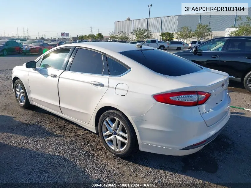 2013 Ford Fusion Se VIN: 3FA6P0HR4DR103104 Lot: 40470669