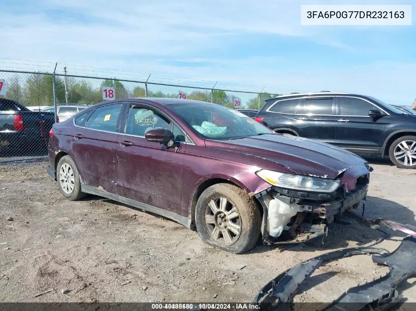 2013 Ford Fusion VIN: 3FA6P0G77DR232163 Lot: 40488680