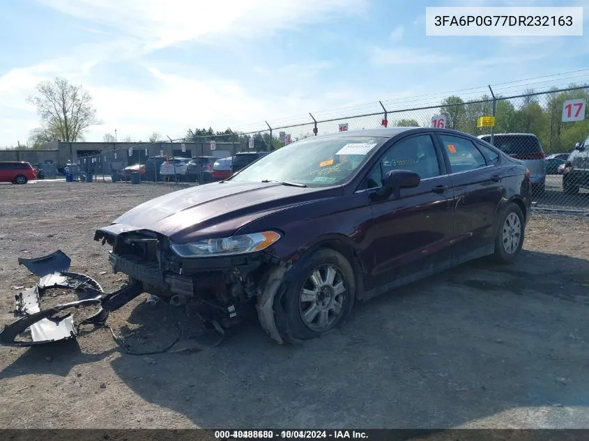 2013 Ford Fusion VIN: 3FA6P0G77DR232163 Lot: 40488680