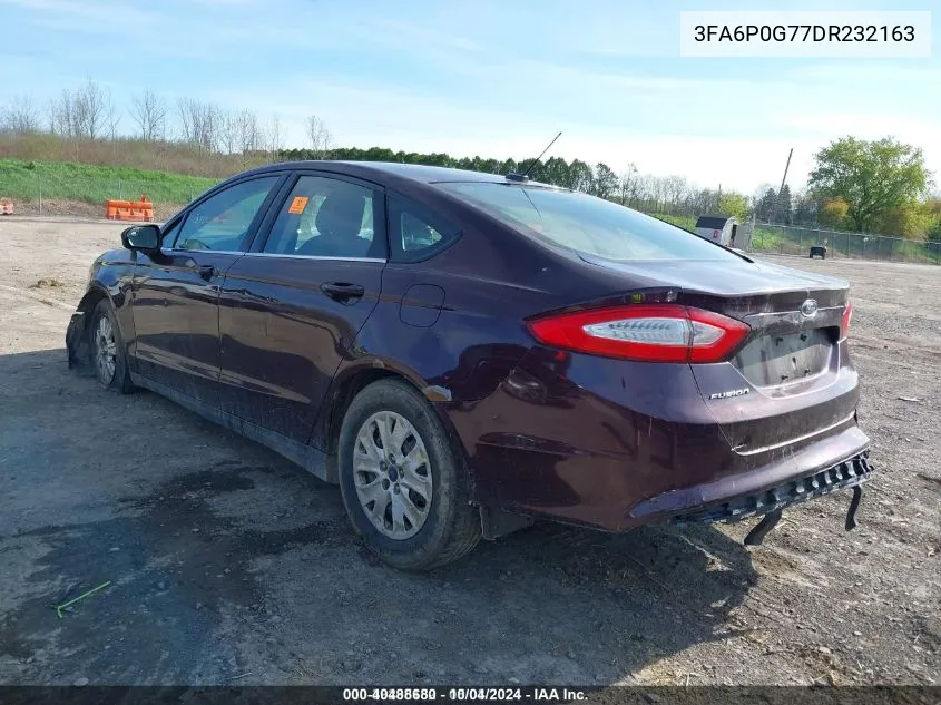 2013 Ford Fusion VIN: 3FA6P0G77DR232163 Lot: 40488680