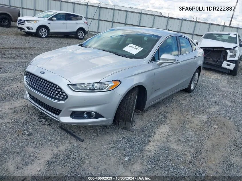 2013 Ford Fusion Hybrid Se VIN: 3FA6P0LU1DR222837 Lot: 40502929