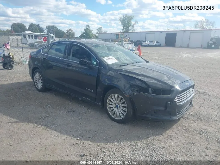 2013 Ford Fusion Se Hybrid VIN: 3FA6P0LU5DR208245 Lot: 40516567