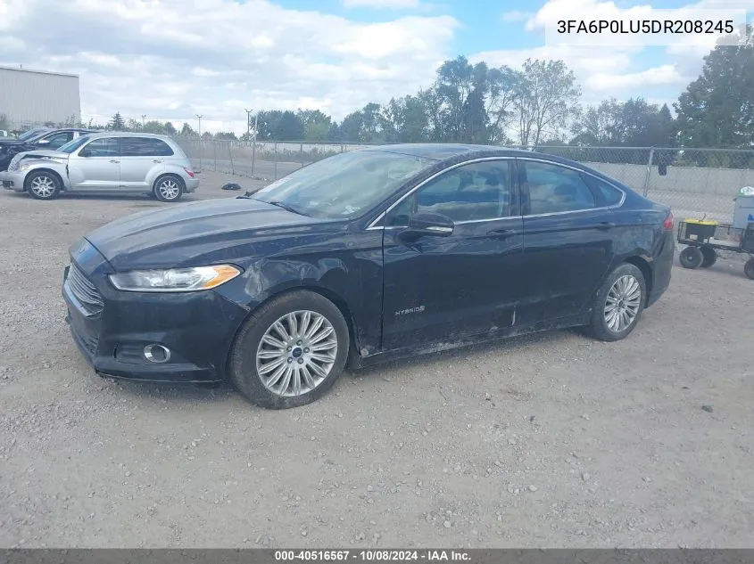 2013 Ford Fusion Se Hybrid VIN: 3FA6P0LU5DR208245 Lot: 40516567