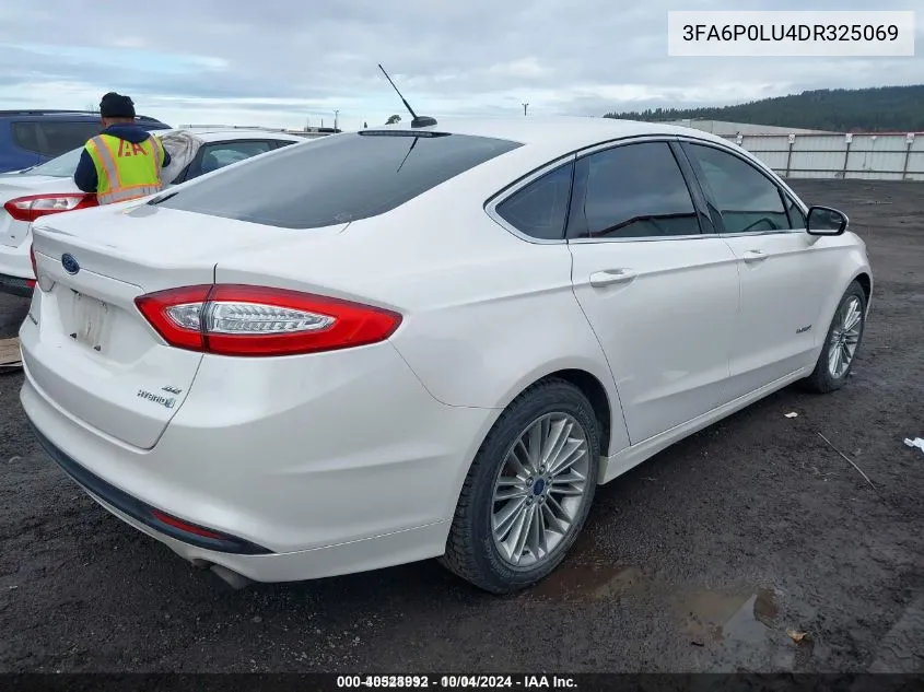 2013 Ford Fusion Hybrid Se VIN: 3FA6P0LU4DR325069 Lot: 40528992