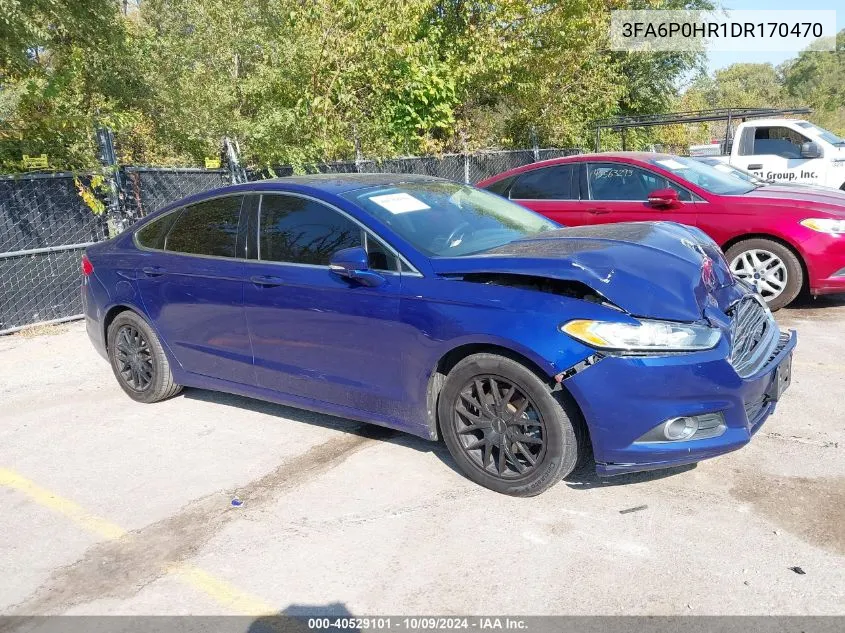 2013 Ford Fusion Se VIN: 3FA6P0HR1DR170470 Lot: 40529101