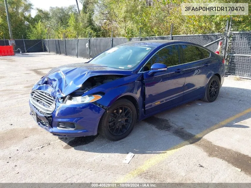 2013 Ford Fusion Se VIN: 3FA6P0HR1DR170470 Lot: 40529101