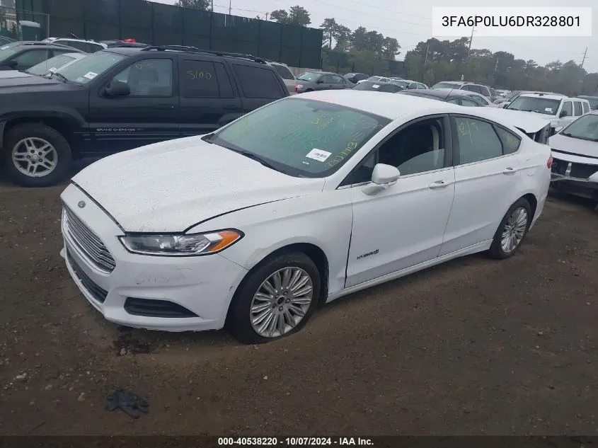 2013 Ford Fusion Hybrid Se VIN: 3FA6P0LU6DR328801 Lot: 40538220