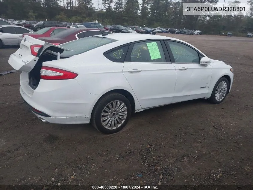 3FA6P0LU6DR328801 2013 Ford Fusion Hybrid Se