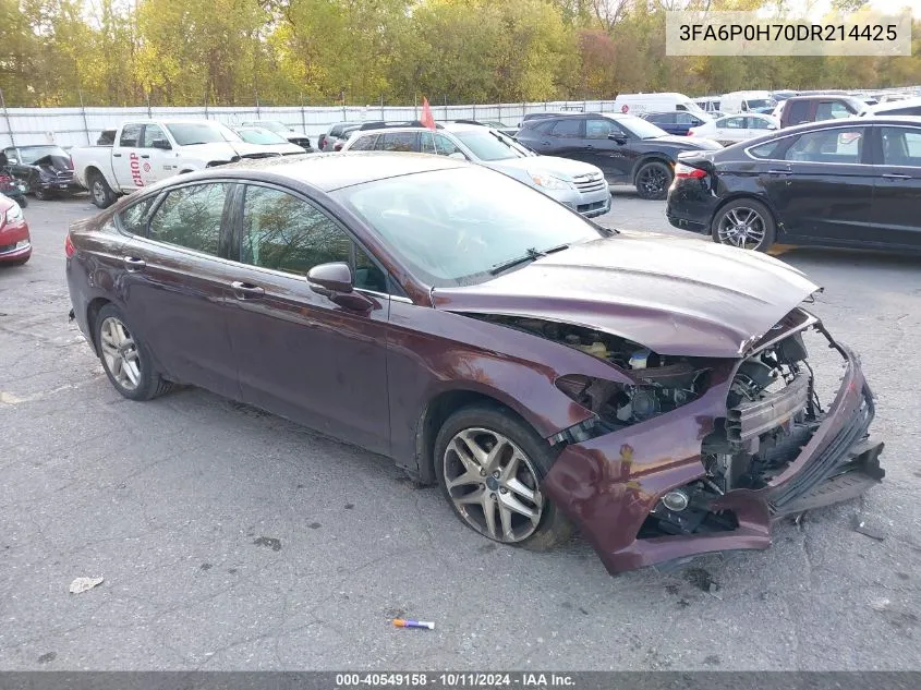 2013 Ford Fusion Se VIN: 3FA6P0H70DR214425 Lot: 40549158