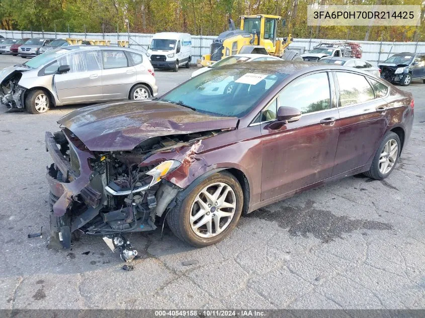 2013 Ford Fusion Se VIN: 3FA6P0H70DR214425 Lot: 40549158