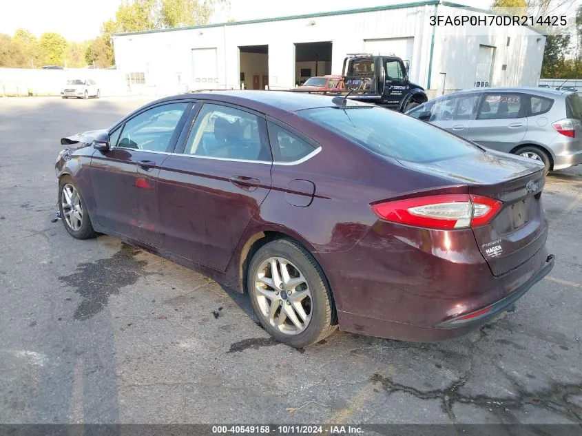 2013 Ford Fusion Se VIN: 3FA6P0H70DR214425 Lot: 40549158