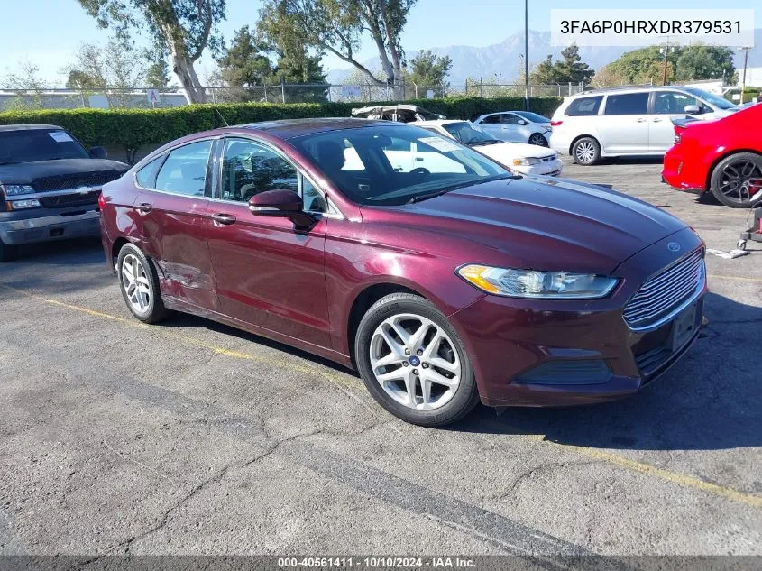 2013 Ford Fusion Se VIN: 3FA6P0HRXDR379531 Lot: 40561411