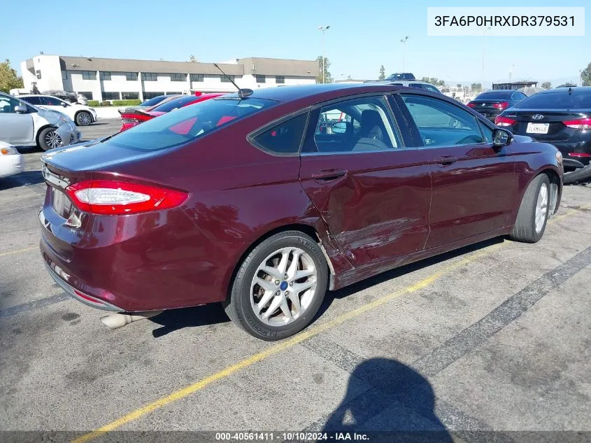 2013 Ford Fusion Se VIN: 3FA6P0HRXDR379531 Lot: 40561411