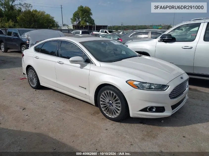 2013 Ford Fusion Hybrid Titanium VIN: 3FA6P0RU6DR291000 Lot: 40562660