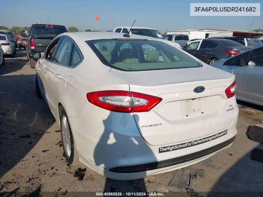 3FA6P0LU5DR241682 2013 Ford Fusion Se Hybrid