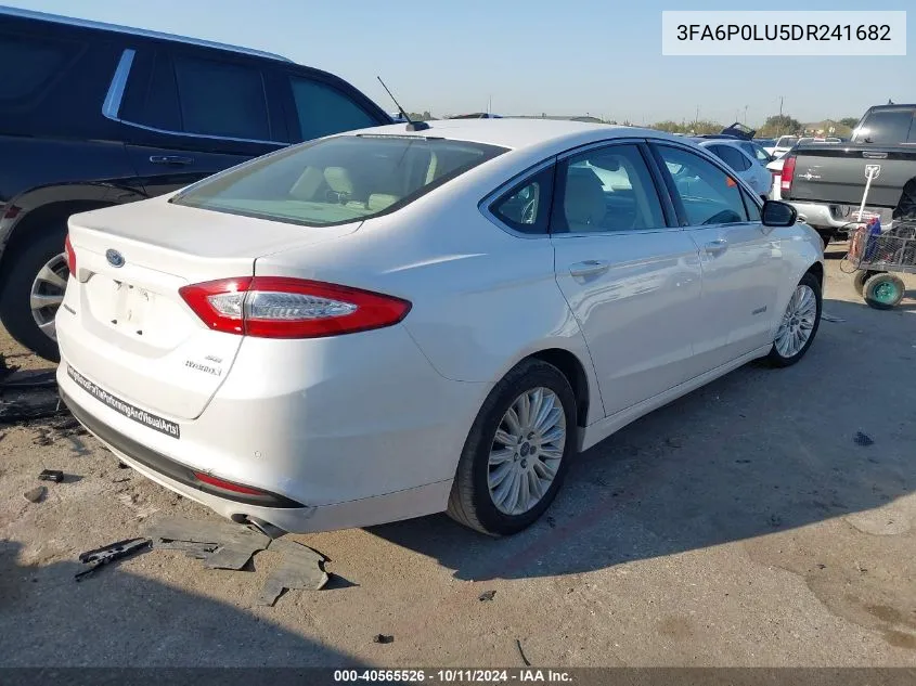 3FA6P0LU5DR241682 2013 Ford Fusion Se Hybrid