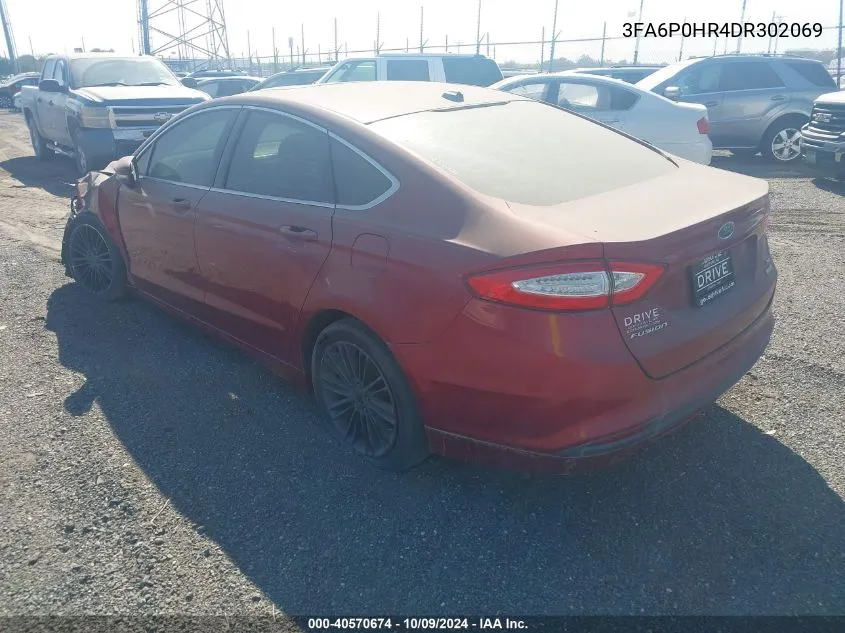 2013 Ford Fusion Se VIN: 3FA6P0HR4DR302069 Lot: 40570674