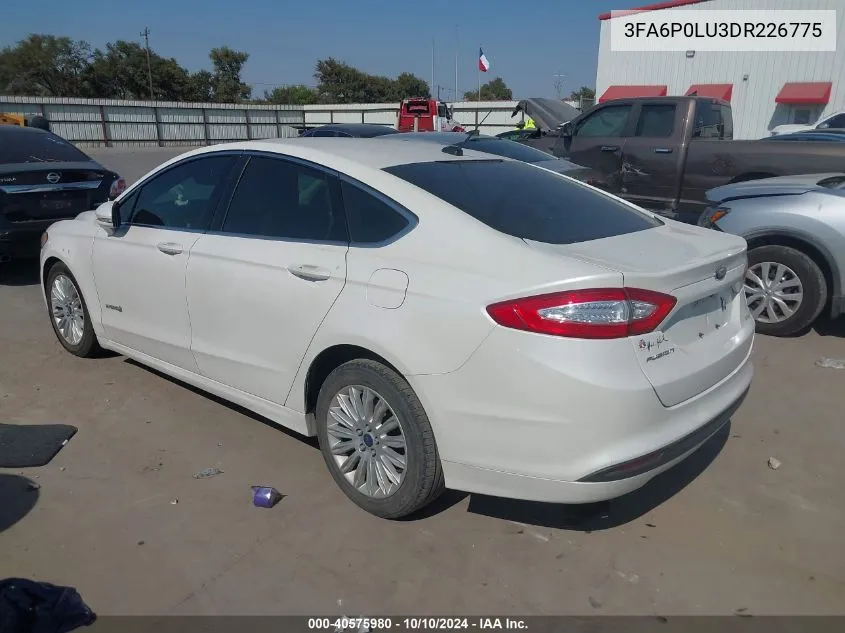 2013 Ford Fusion Hybrid Se VIN: 3FA6P0LU3DR226775 Lot: 40575980