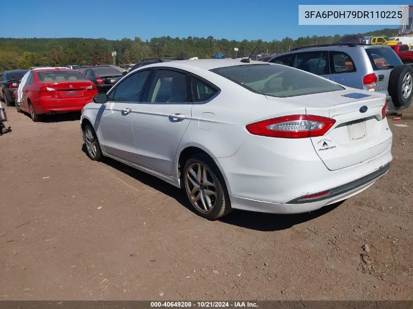 2013 Ford Fusion Se VIN: 3FA6P0H79DR110225 Lot: 40649208