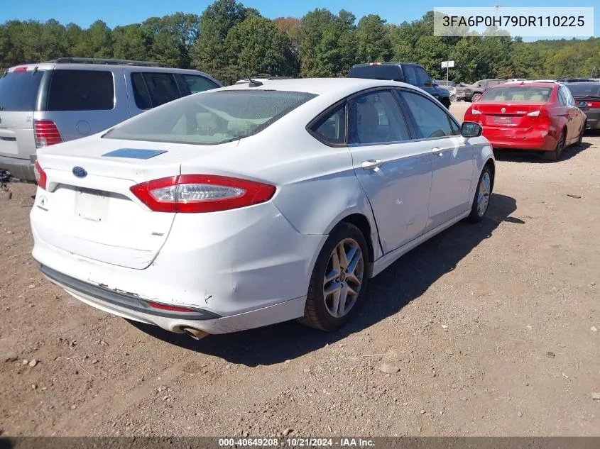 2013 Ford Fusion Se VIN: 3FA6P0H79DR110225 Lot: 40649208