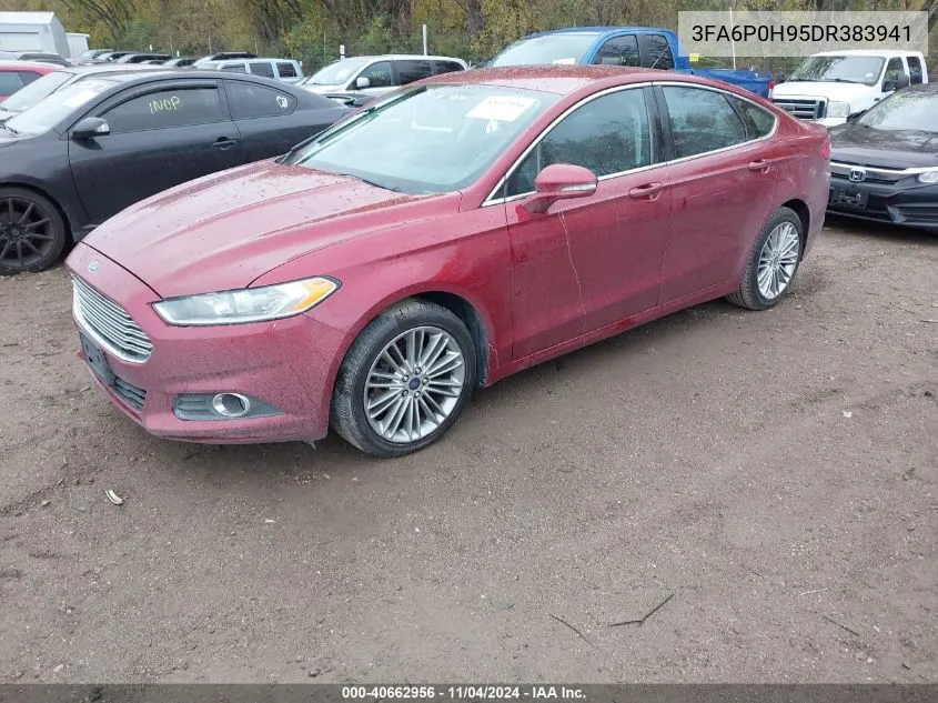 2013 Ford Fusion Se VIN: 3FA6P0H95DR383941 Lot: 40662956