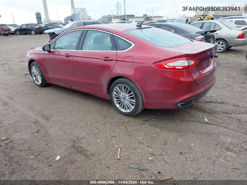 2013 Ford Fusion Se VIN: 3FA6P0H95DR383941 Lot: 40662956