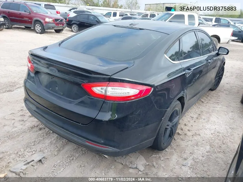 2013 Ford Fusion Hybrid Se VIN: 3FA6P0LU5DR375883 Lot: 40683779