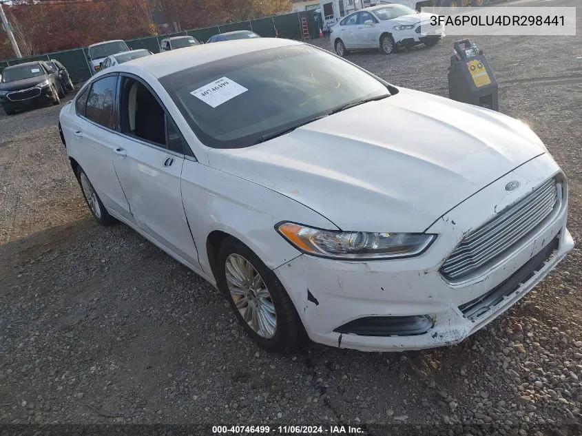 2013 Ford Fusion Hybrid Se VIN: 3FA6P0LU4DR298441 Lot: 40746499