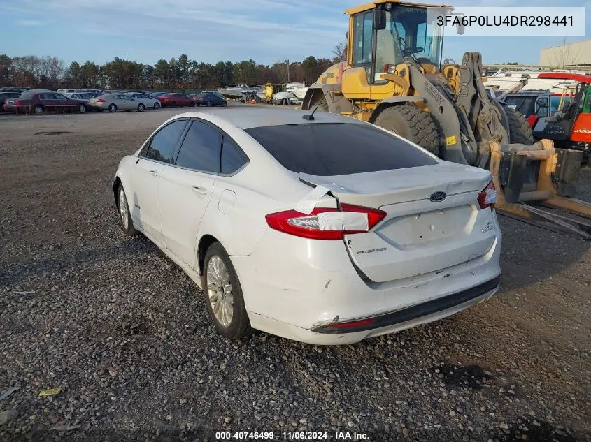 2013 Ford Fusion Hybrid Se VIN: 3FA6P0LU4DR298441 Lot: 40746499