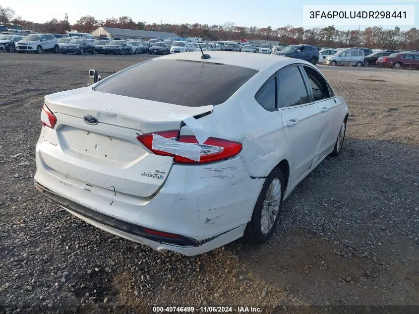 2013 Ford Fusion Hybrid Se VIN: 3FA6P0LU4DR298441 Lot: 40746499