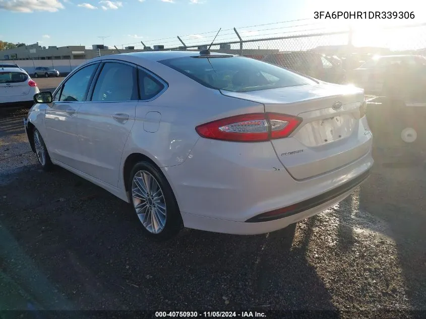 2013 Ford Fusion Se VIN: 3FA6P0HR1DR339306 Lot: 40750930