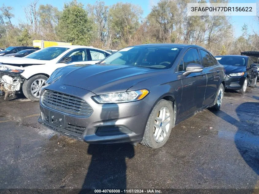 2013 Ford Fusion Se VIN: 3FA6P0H77DR156622 Lot: 40765008