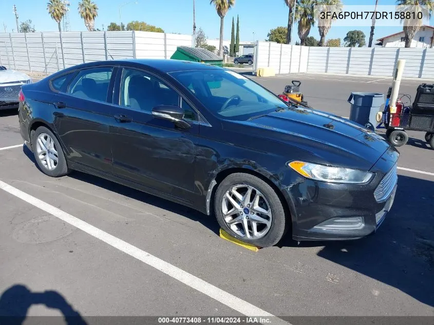 2013 Ford Fusion Se VIN: 3FA6P0H77DR158810 Lot: 40773408