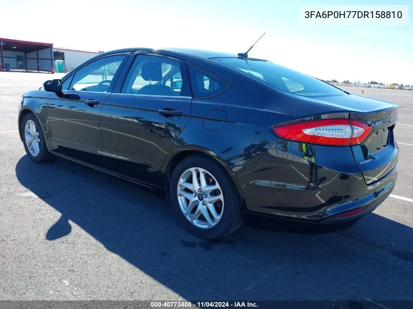 2013 Ford Fusion Se VIN: 3FA6P0H77DR158810 Lot: 40773408