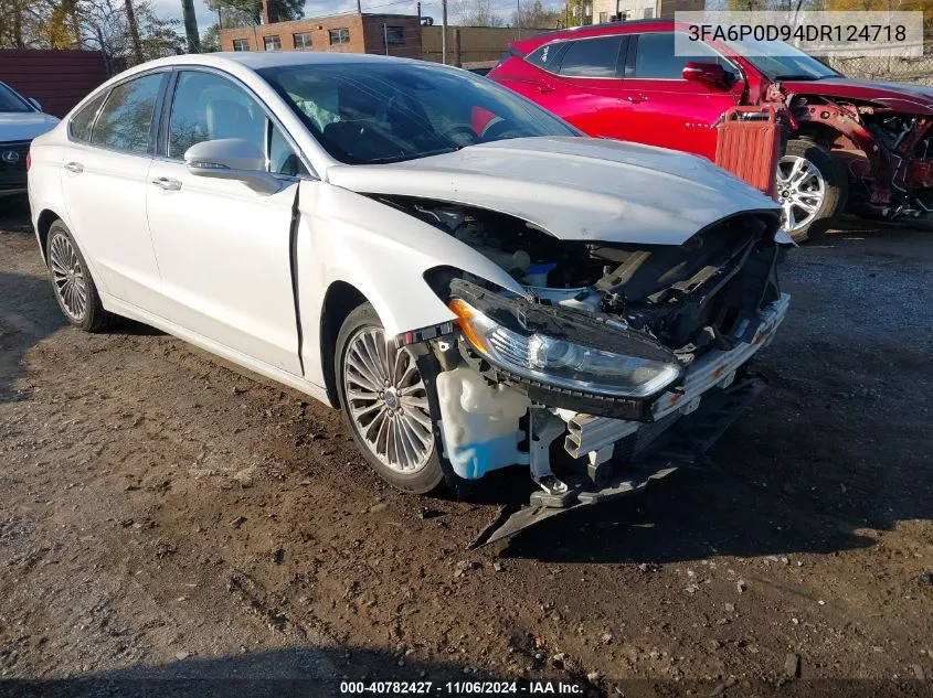 2013 Ford Fusion Titanium VIN: 3FA6P0D94DR124718 Lot: 40782427