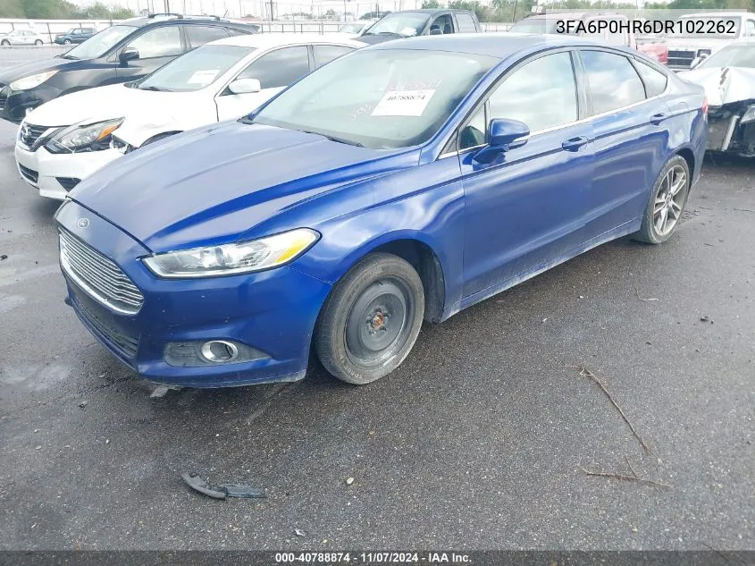 2013 Ford Fusion Se VIN: 3FA6P0HR6DR102262 Lot: 40788874