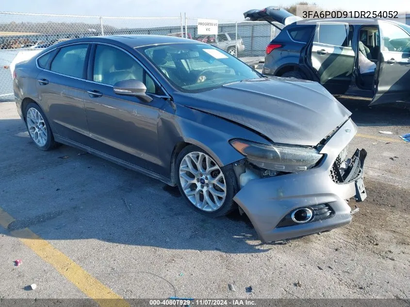 2013 Ford Fusion Titanium VIN: 3FA6P0D91DR254052 Lot: 40807929