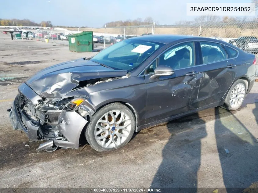 2013 Ford Fusion Titanium VIN: 3FA6P0D91DR254052 Lot: 40807929