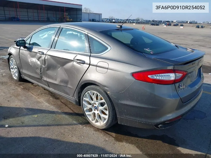 2013 Ford Fusion Titanium VIN: 3FA6P0D91DR254052 Lot: 40807929