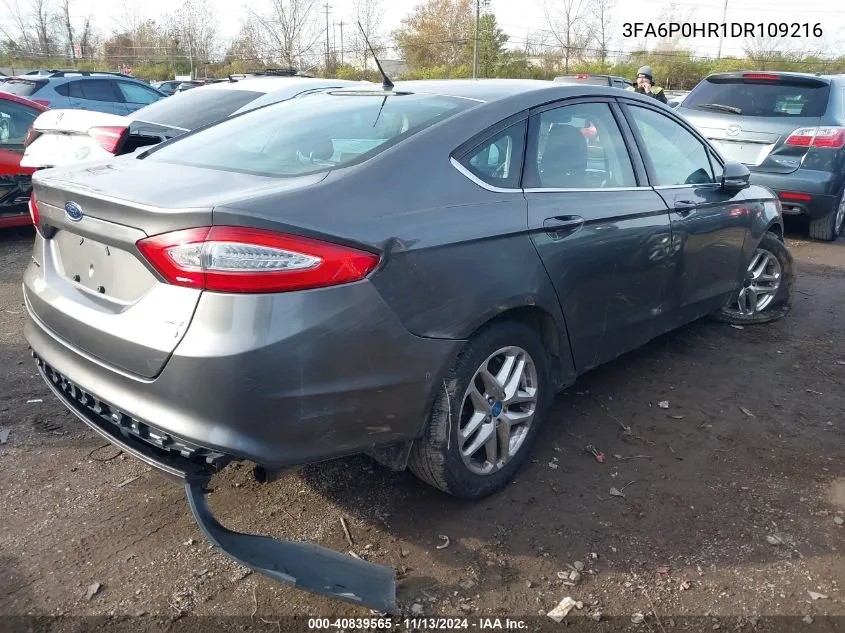 2013 Ford Fusion Se VIN: 3FA6P0HR1DR109216 Lot: 40839565