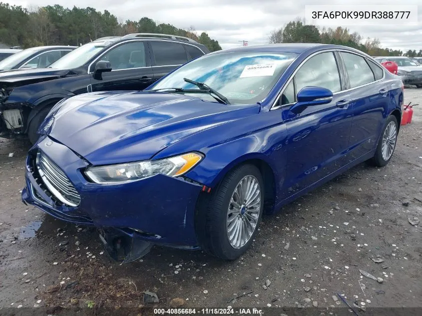 2013 Ford Fusion Titanium VIN: 3FA6P0K99DR388777 Lot: 40856684