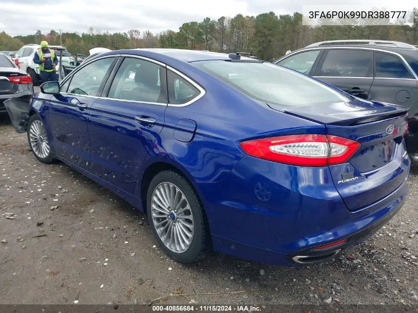 2013 Ford Fusion Titanium VIN: 3FA6P0K99DR388777 Lot: 40856684